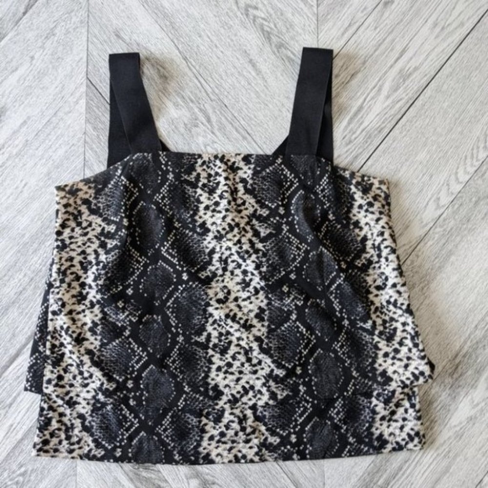 Crop Top Blouse Snake Print